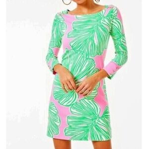 Lilly Pulitzer Dress Womens Medium Pink Sophie UPF 50 Mandevilla Baby Stretch